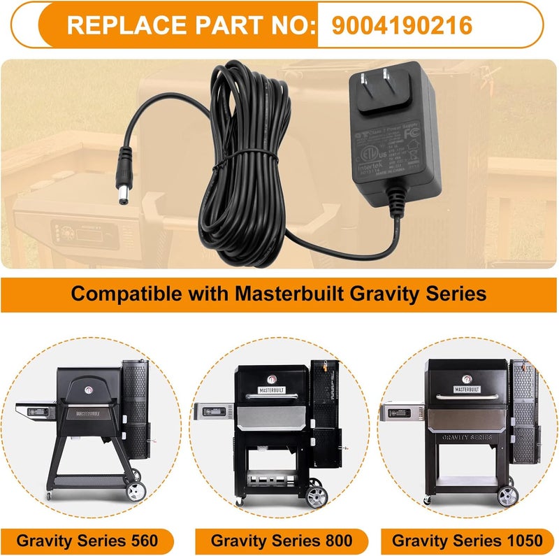 COMVIEE Replacement Power Adapter Compatible With Masterbuilt Gravity Series 560/800/1050 XL Grills & Smokers, Replace Parts NO: 9004190216 - Image 3